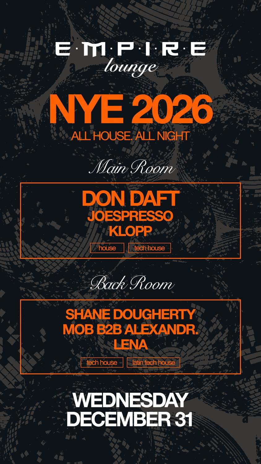 Nye 2026 House Music Party [25% Off]