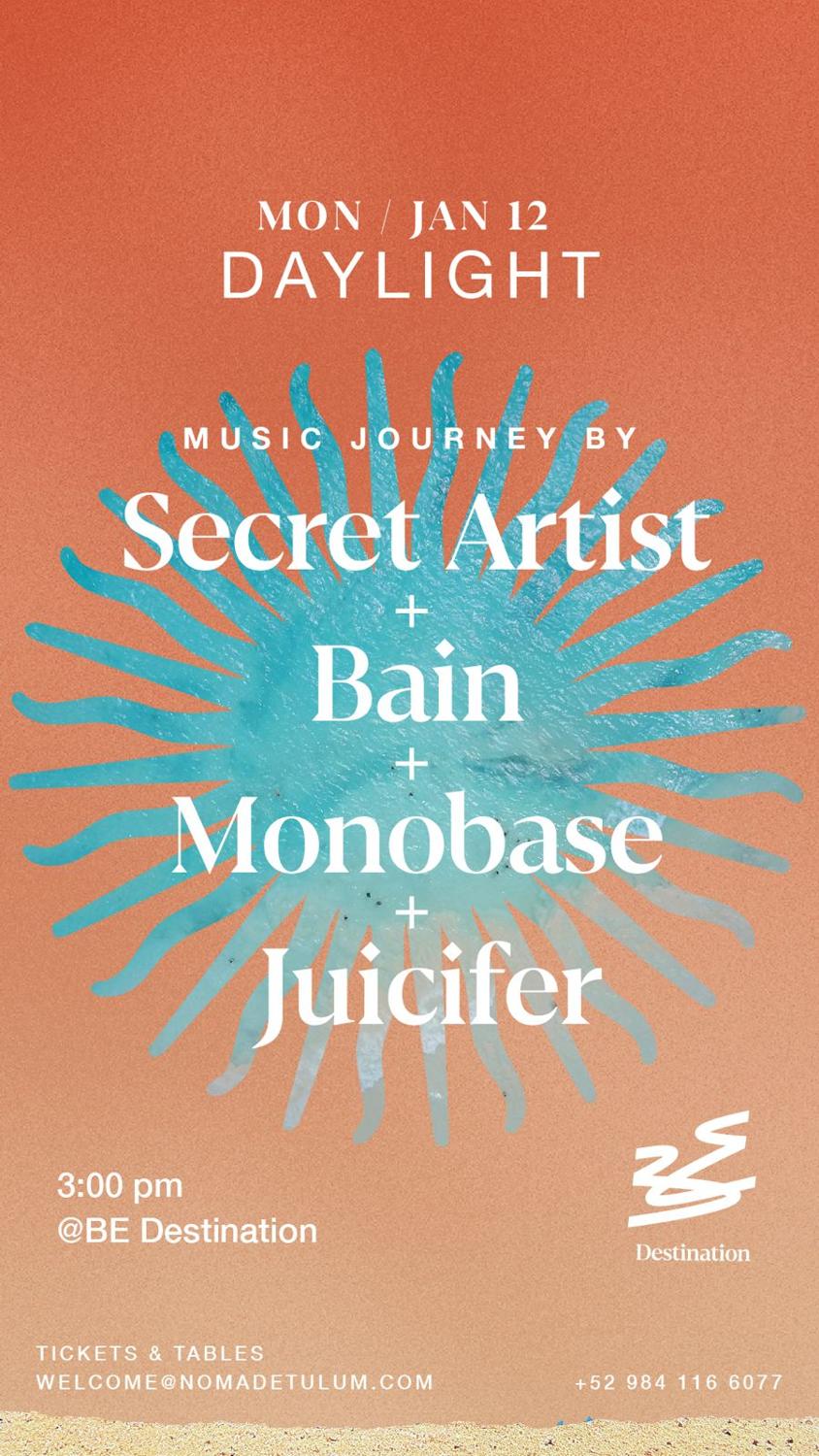 Be Destination Presents: Bain, Monobase, Juicyfer & Secret Guest