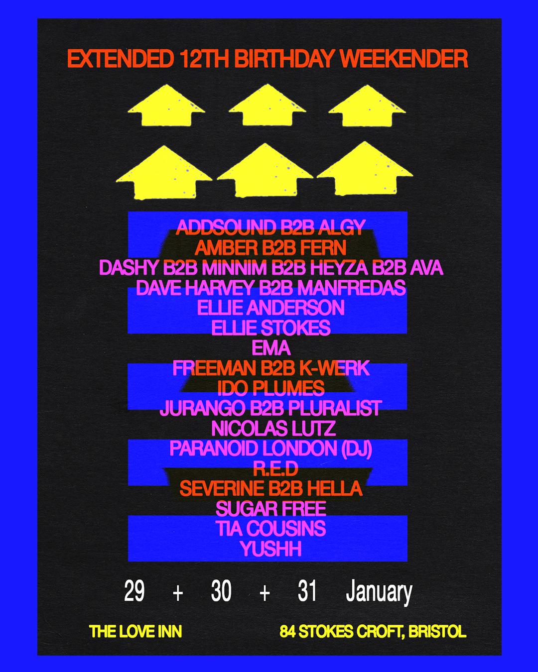 The Love Inn 12Th Birthday Weekend - Thursday