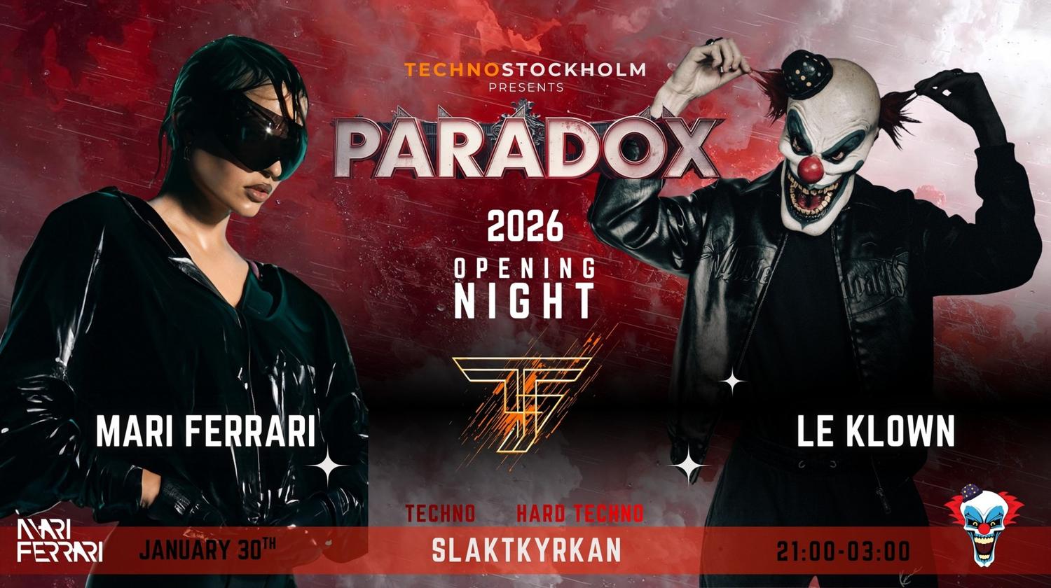 Techno Stockholm ☆Paradox 2026☆ Opening Night ■ Hard Techno