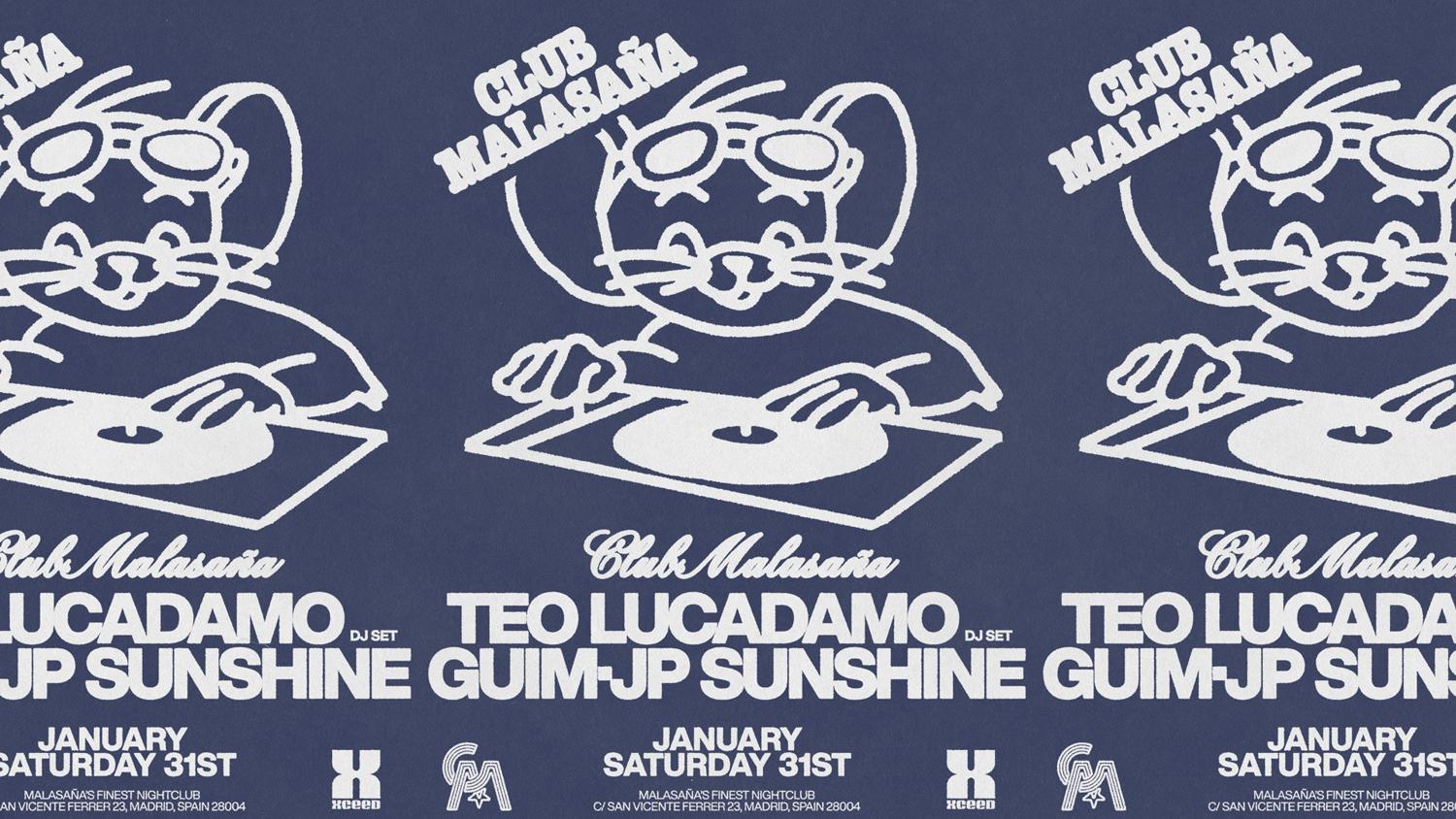 Club Malasaña Feat. Teo Lucadamo (Dj Set) + Guim + Jp Sunshine