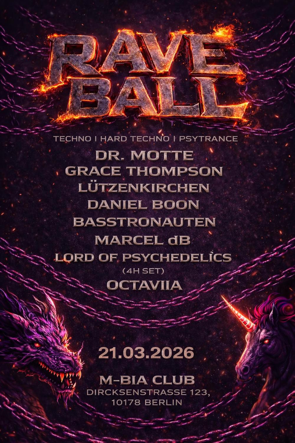 Rave Ball W./ Dr. Motte, Lüttzenkirchen, Grace Thompson, Daniel Boon, Basstronauten