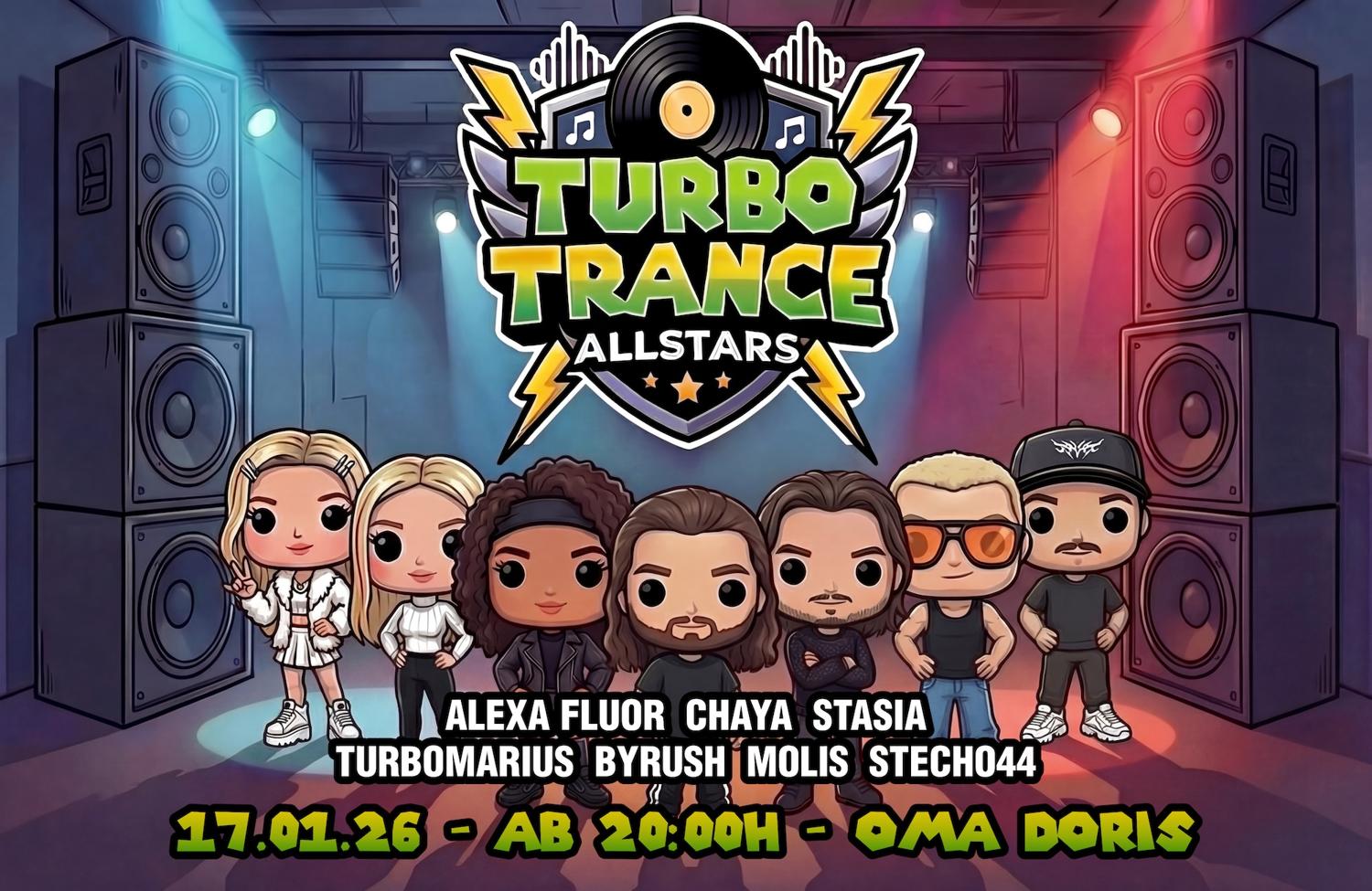 Turbo Trance Allstars – Early-Rave Ab 20:00 Uhr – Oma Doris, Dortmund