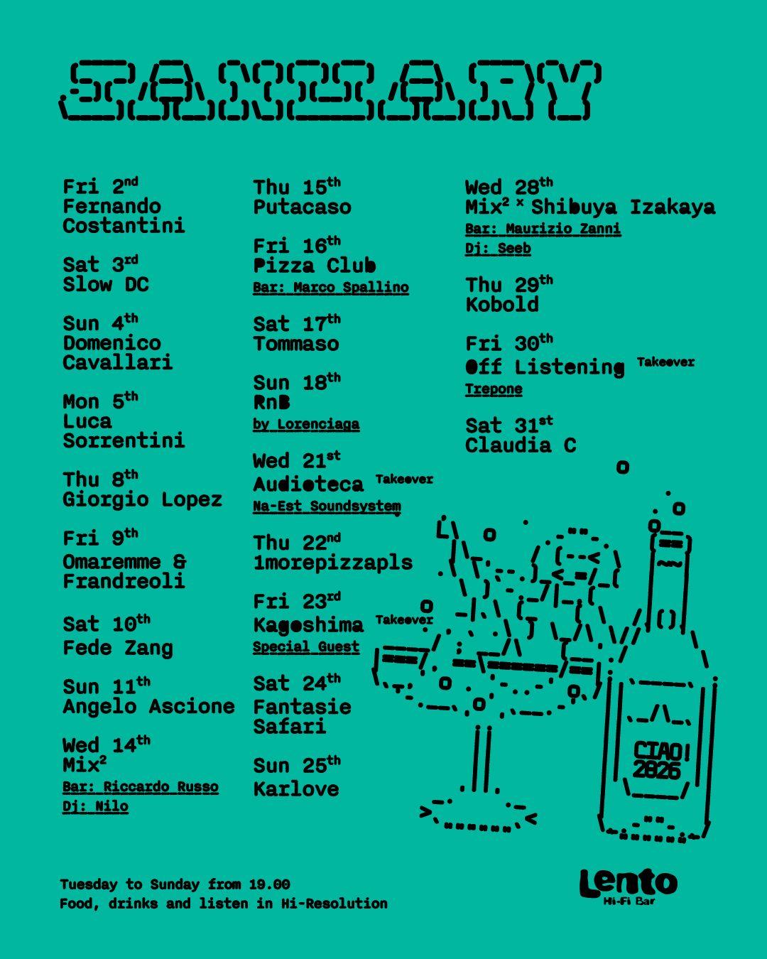 Lento Hi Fi + Off Listening With Trepone