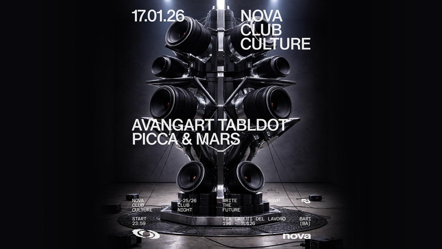 Club Night With Avangart Tabldot • Picca&Mars