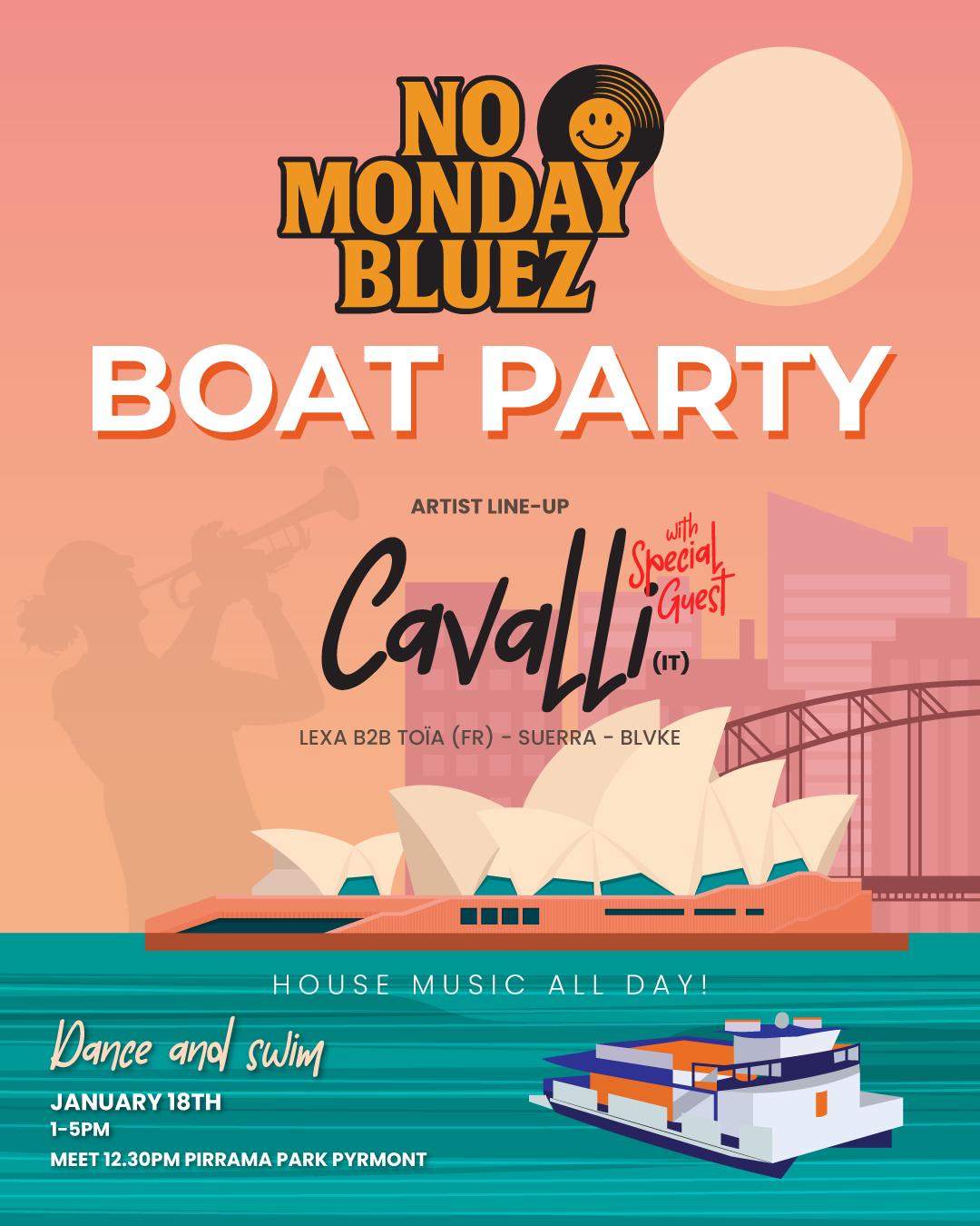 Sydney Harbour Boat Party - No Monday Bluez
