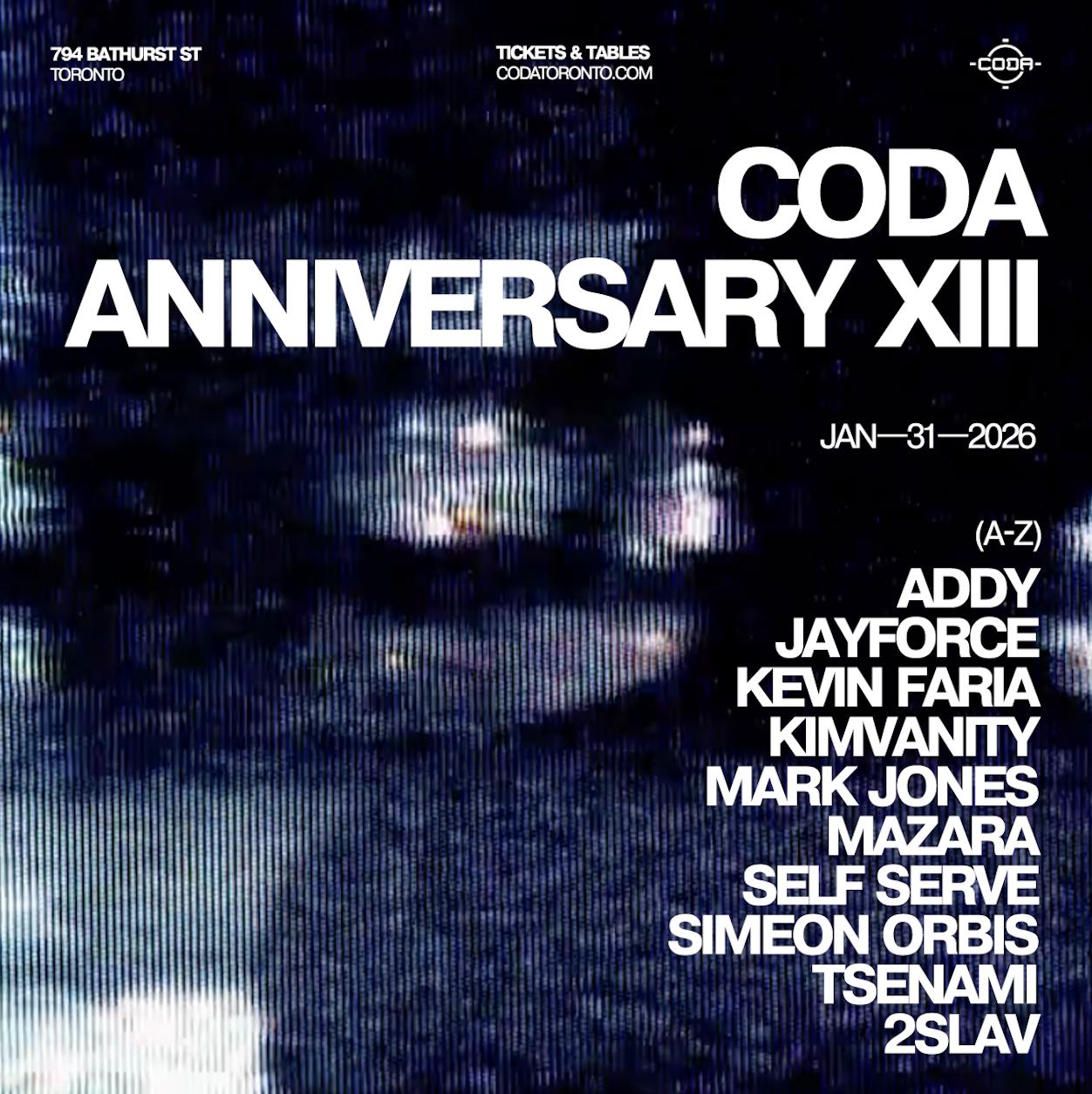 Coda 13 Year Anniversary