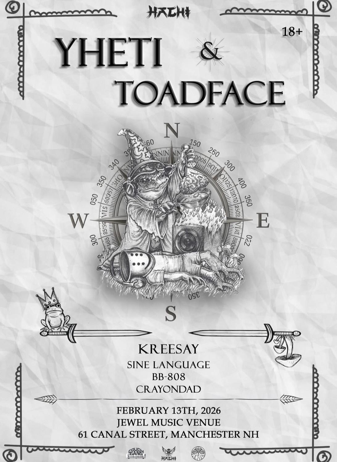 Yheti & Toadface [Code Bassline $5 Off]