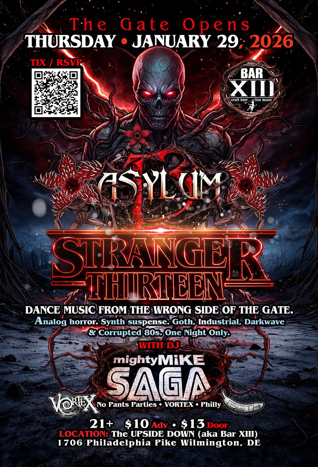 Stranger Thirteen: An 80S, Darkwave & Industrial Dance Adventure — With Dj Mighty Mike Saga