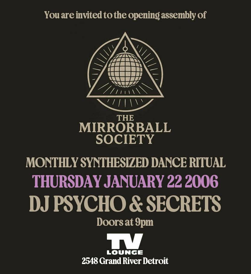 The Mirrowball Society With Dj Psycho And Secrets
