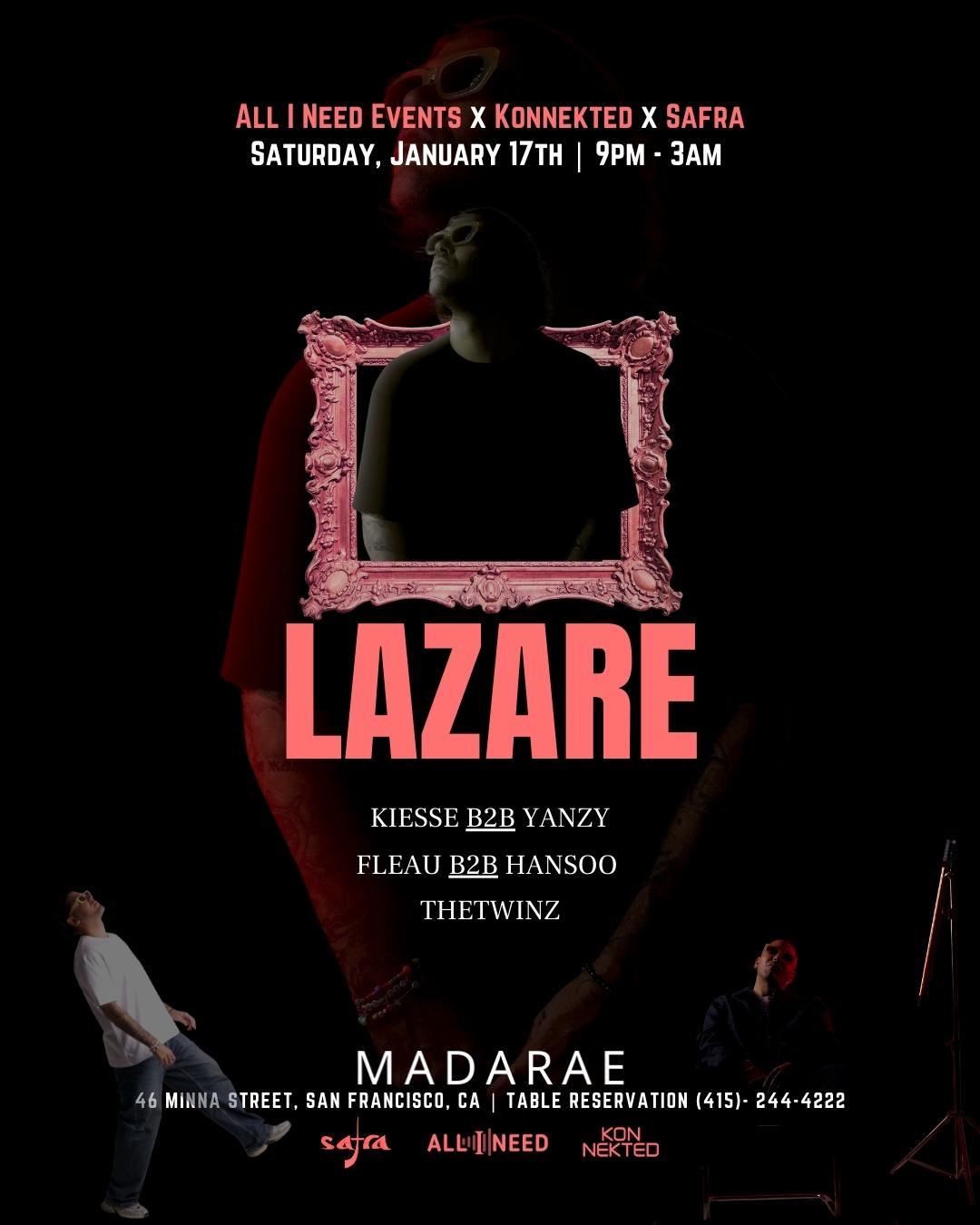 Lazare ( Afro House )At Madarae