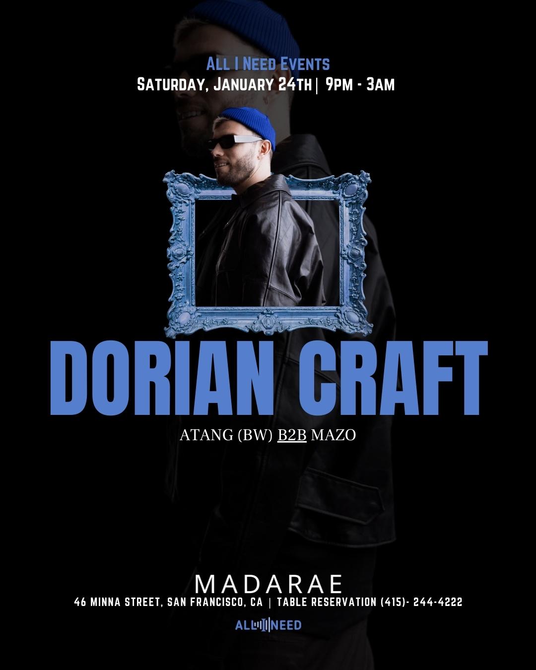 Dorian Craft ( Afro House & Melodic House )At Madarae
