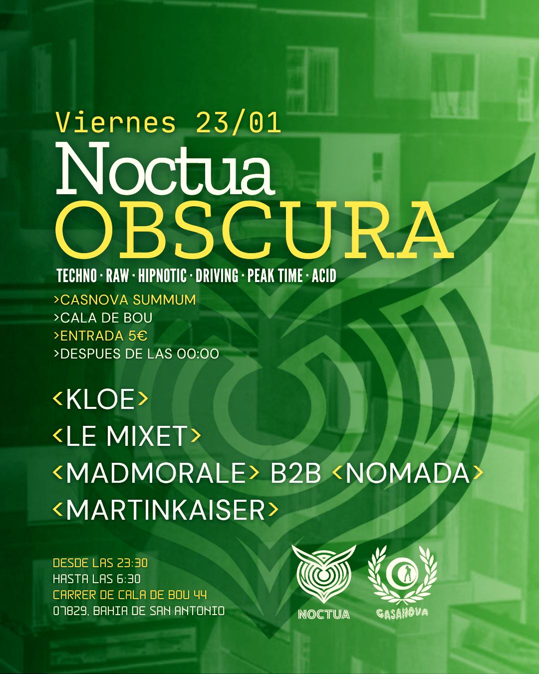 Noctua Obscura // Techno // 5€ At The Door