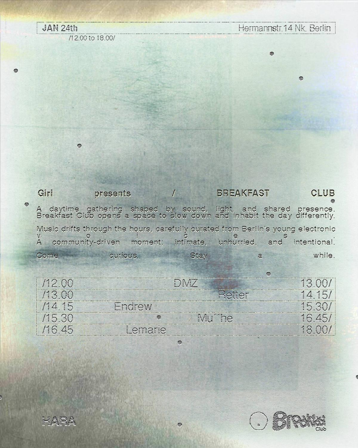 Breakfast Club X Hara