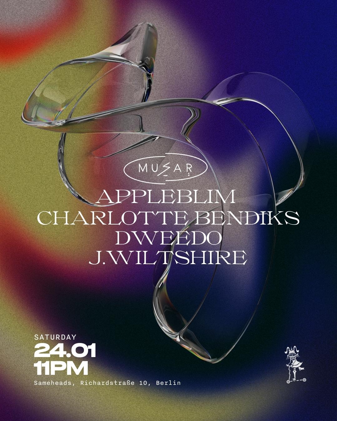 Musar: Appleblim, Charlotte Bendiks, Dweedo & J.Wiltshire