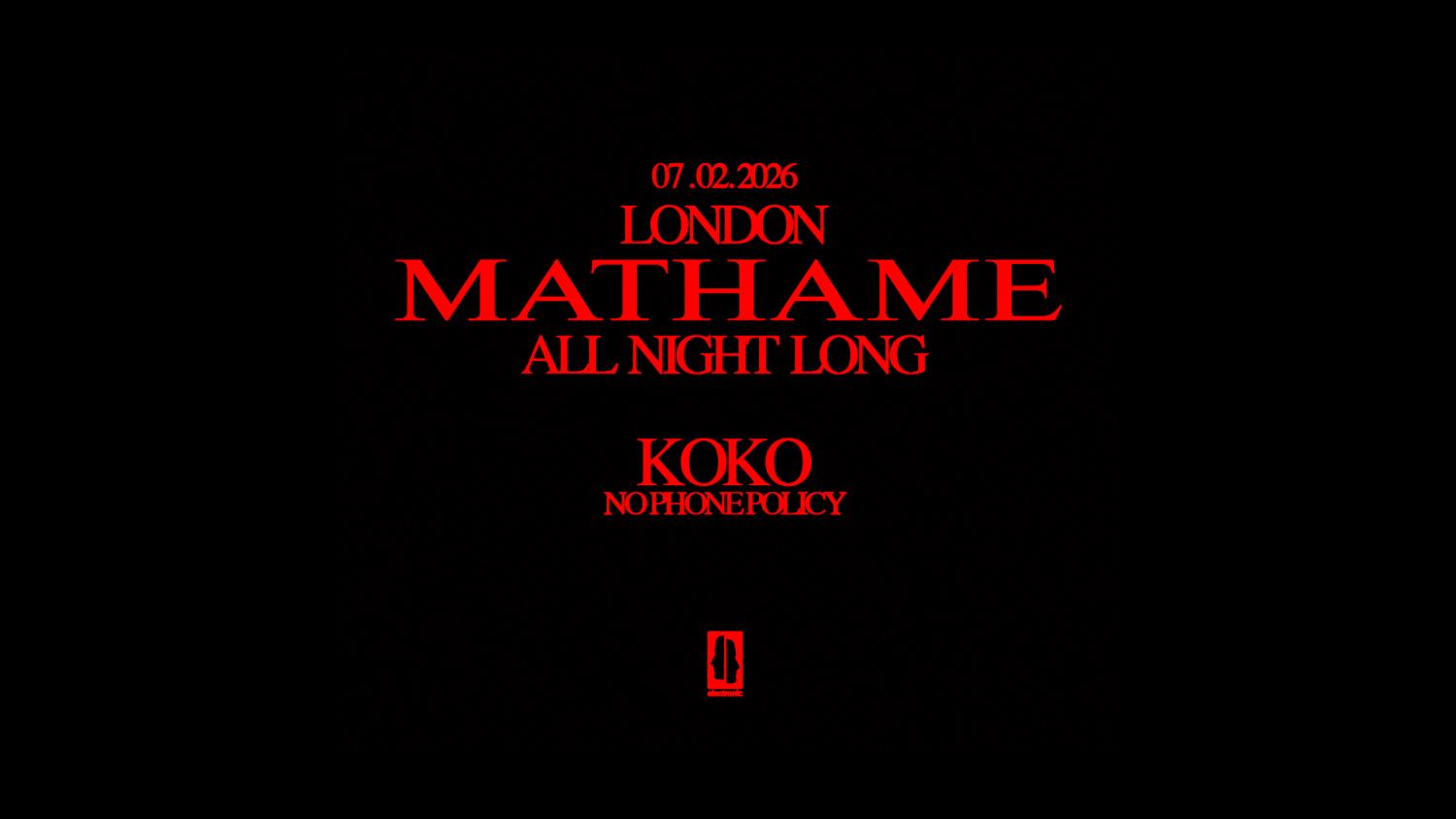 Koko Electronic: Mathame (All Night Long)