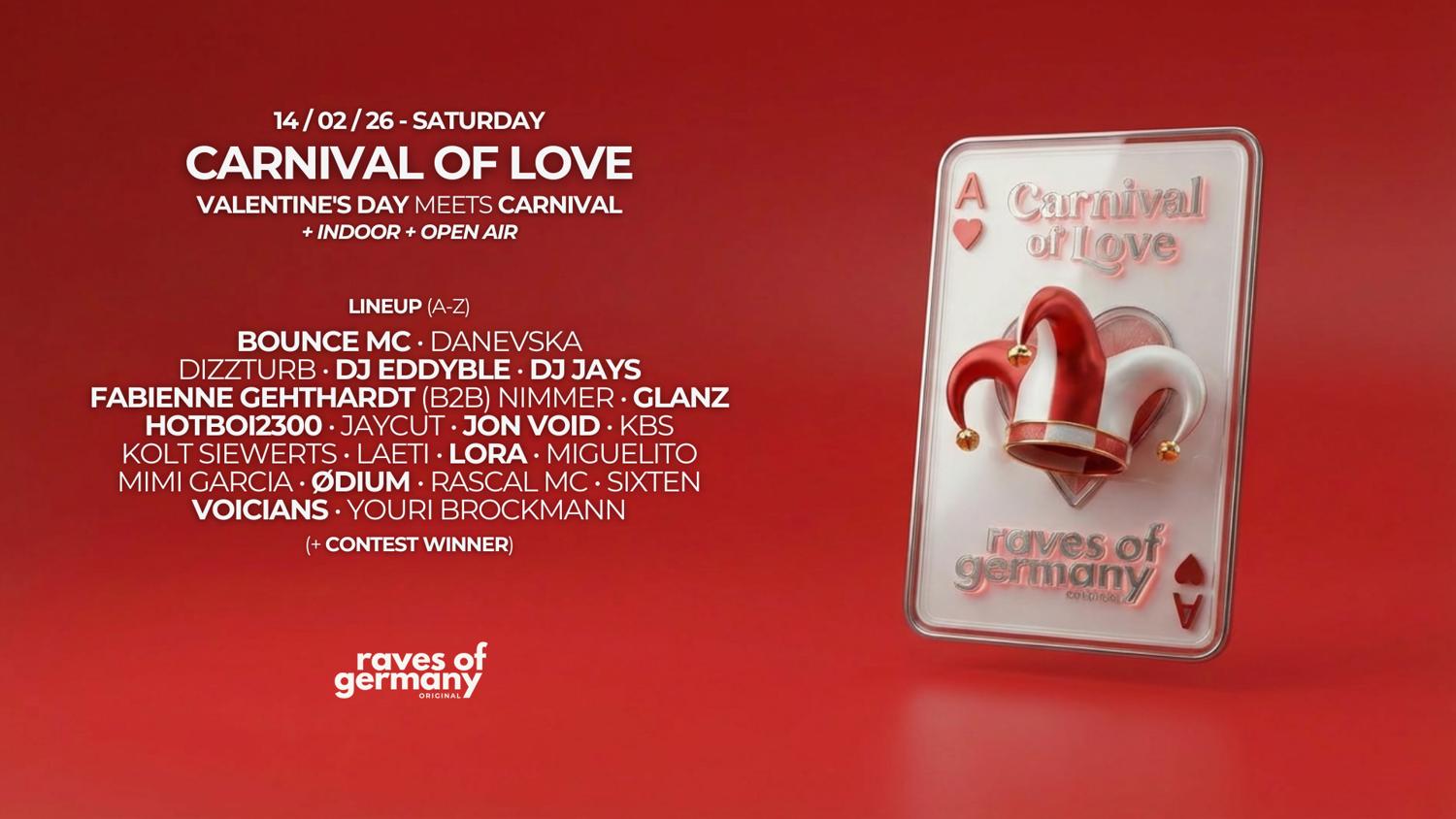 Carnival Of Love // Open Air + Indoor // Day & Night