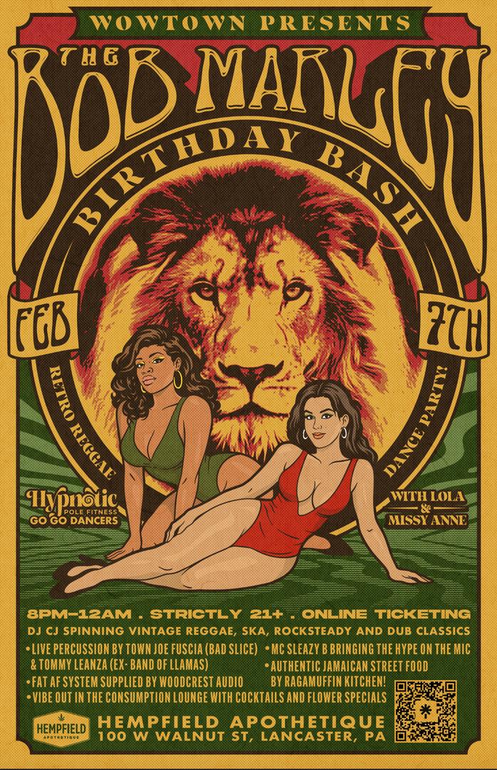 Wowtown: Bob Marley Birthday Retro Reggae Bash