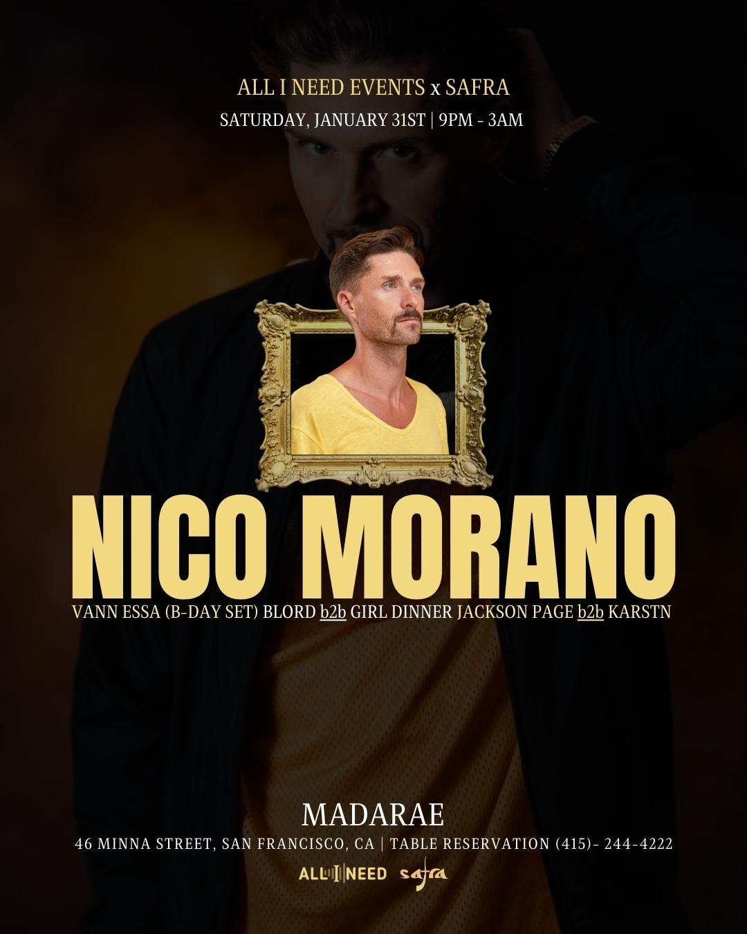 Nico Morano (Afro, Deep & Melodic House) At Madarae