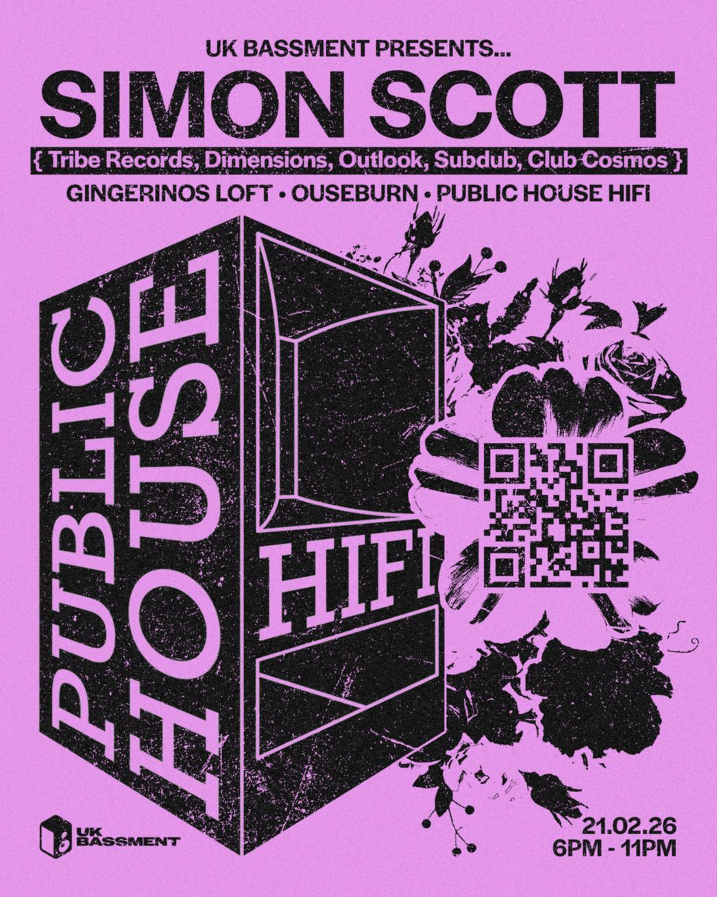 Uk Bassment X Public House Hifi Presents... Simon Scott