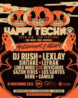 Happy Techno 'Halloween Edition' At Go Beach Club Open Air With Dj Rush, Lexlay 