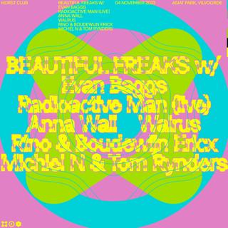 Beautiful Freaks With Evan Baggs, Radioactive Man (Live), Anna Wall, Walrus, Pinguin Society