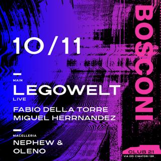 Bosconi Night W. Legowelt Live, Fabio Della Torre, Miguel Herrnandez