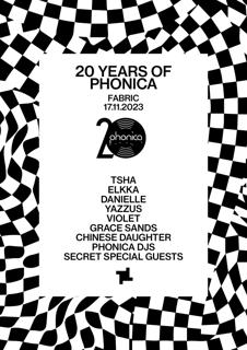 Fabric: 20 Years Of Phonica Records: Tsha, Elkka, Danielle, Violet, Yazzus