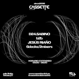 Cassette Club: Sabino B2B Jesús Riaño (6 Decks + 2 Mixers)