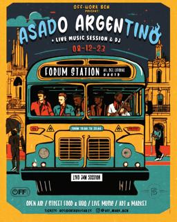 Asado Argentino (Bbq) & Dj Set By Off-Work 13:00-23:00 - Dj + Live Music, Art & Fashion Market 