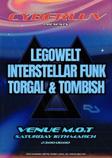 Cyberluv Presents: Legowelt & Interstellar Funk + Torgal & Tombish