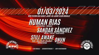 All Of Us With Human Rias, Sandar Sánchez, Still Awake Showcase & Onvn At Club Douala Ravensbur