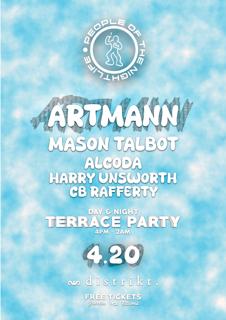 Potnl Presents: 420 Terrace Party With Artmann & Mason Talbot