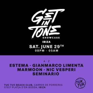 Get In Tone Records Showcase Ibiza With Gianmarco Limenta At Tuk Tuk Beach Club Ibiza