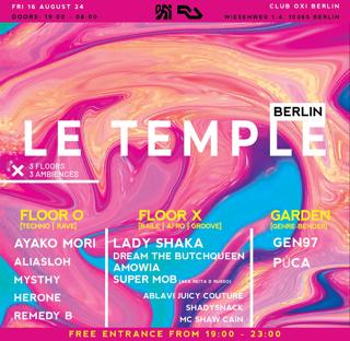 Le Temple X Lady Shaka [Free Entry*]