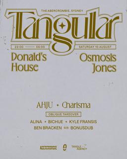 Tangular: Donald'S House, Osmosis Jones & More + Oblique Records Takeover