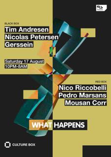 What Happens: Tim Andresen / Nicolas Petersen / Gerssein / Nriccobelli / Marsans / Mousan Corr