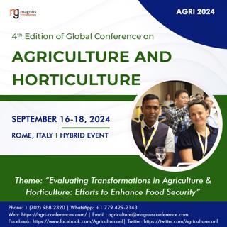 4Th Edition Of Global Conference On Agriculture And Horticulture