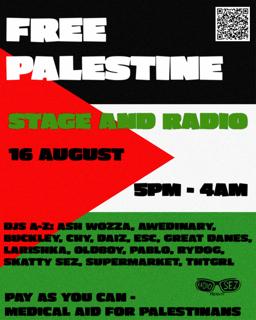 Free Palestine - Stage & Radio - 16 August