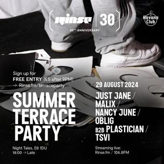 Rinse Summer Terrace Party - 29Th August