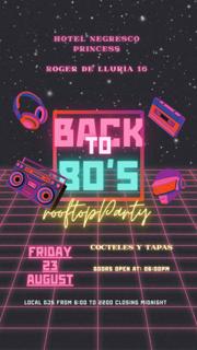 Back To The 80´S Rooftop Party - Free Entrance