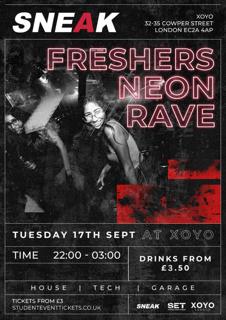 Sneak Opening Neon Freshers Rave