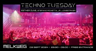 Techno Tuesday Amsterdam, Exther Dune, Stefano Richetta, Jp Aka Lonestriker