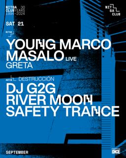 Young Marco · Masalo Live / Destrucción: Dj G2G · River Moon · Safety Trance