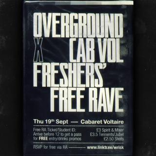 Cab Vol X Overground – Freshers' Free Rave