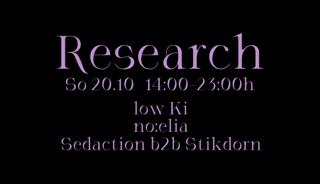 Research With Low Ki, No:Elia, Sedaction & Stikdorn