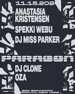 Escape: Anastasia Kristensen, Spekki Webu, Dj Miss Parker + Dj Clone, Oza