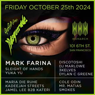 Green Gorilla Lounge Masquerade Halloween Party With Mark Farina