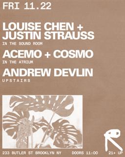 Louise Chen + Justin Strauss / Acemo + Cosmo / Andrew Devlin