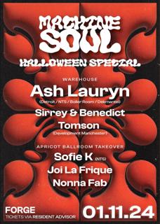 Machine Soul Halloween Special With Ash Lauryn, Sofie K, Apricot Ballroom And Tomson 